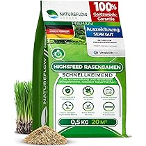 TerraGala Rasenvlies 0,8x12,5m - Rasenmatte Mit Samen Für Sport- & Spielrasen