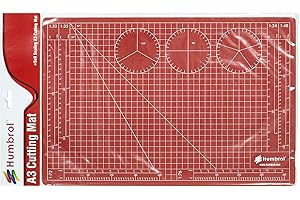 Humbrol AG9157A A3 Cutting Mat - Large Self Healing Hobby Mat for Crafting, Modelling, Drawing, Sewing and Art - Double-Sided Craft Board with Grid Pattern, Scale and Angle Markings