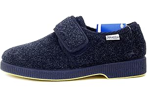 EMANUELA 985 Nero Pantofole Uomo Made in Italy Lavabili in Lavatrice A 30 Gradi Strappo Tessuto Felpato Parte Posteriore Tomaia Frontale Elasticizzata Zeppa 2,5 CM