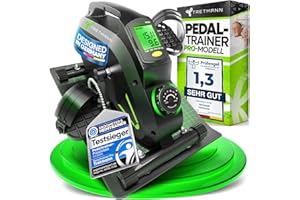‎TRETMANN Tretmann Pedaltrainer Pro Set [Das Orginal] extra Leise & gelenkschonend + Anti-Rutsch-Matte & Befestigungsband -DEKRA Geprüft- Beintrainer für Senioren Heimtrainer senioren Mini Bike tischfahrrad