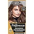 L'Oreal Paris Preference Hair Dye, Long Lasting, Luminous Permanent Hair Colour, 6.21, Zurich (Packaging may vary)