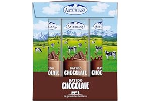 Central Lechera Asturiana Batido Cacao - Paquete De 6 X 1L, Chocolate, 6 Litros, 6 Unidades