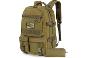FRONET Mochila escolar para adolescentes y jóvenes, 40 l, táctica para hombre, grande, 17,3 pulgadas, mochila escolar, mochila ergonómica, mochila escolar, mochila escolar para viajes, escuela
