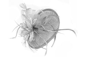 Caprilite Sinamay Disc Saucer Fascinator Hat for Women Weddings Headband Races