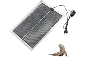 MaxEarn 20 W 42 x 28 cm Tapis Chauffant pour Reptiles, avec Film d'isolation Thermique réglable, contrôle de la température, Coussin Chauffant pour Reptiles Amphibiens Tortue Serpents lézard Gecko