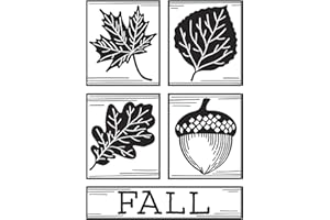 Darice 30008378 Prägefolder - Schablone, Herbst Quadrate, Plastik, transparent, 10.8 x 14.6 x 0.3 cm