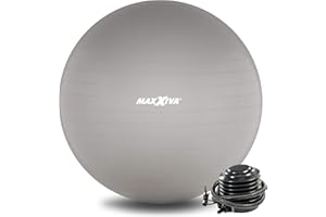 ‎MAXXIVA MAXXIVA® Fitnessball Anti-Burst mit Luftpumpe bis 250 kg hautfreundlicher Sitzball Reha Hometraining Balanceball Yoga Pilates Sport