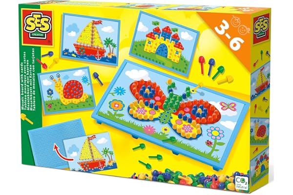 SES Creative Tableau mosaique avec Cartes, blue, mixte