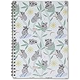 Printykins Koala Notebook – A5 / 21cm x 15cm / Wirebound/Lined and Plain / 100 pages/Childrens Notepad/Kids Notebook/Boys or girls Sketchbook/Ladies Mens journal/Koala Inspired/Koala Gift