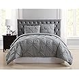 Truly Soft Everyday Pleated Comforter Set, Full/Queen, Grey