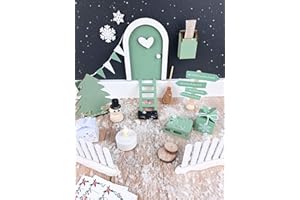 LIDAM XXL Wichteltür Set inkl. Bastelset | 53 Teile | Made in Germany | Wichteltür Komplettset, Miniatur Wichtel Zubehör, Wichtelset, Weihnachtswichtel Set