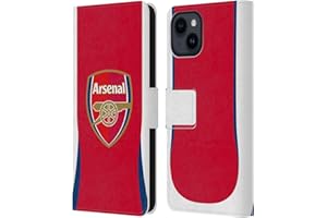 Head Case Designs Officially Licensed Arsenal FC Home 2024/25 Kit Leather Book Wallet Case Cover Compatible With Apple iPhone 15