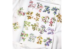 MISKEPAA 120 Pcs Scrapbooking Journaling Kit, Fruit Scrapbook Accessori, Fiori Stickers for Scrapbook, Junk Journaling, Bullet Journal, DIY Crafts, Painting, Photo Albums (Fruit Full Branch Head)