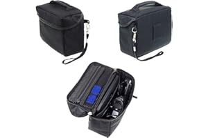 Digicharge Sac de Transport Noir étui pour Tomtom Go Classic 6'' Go Discover 6'' 7'' Go Expert 7'' Go Premium Basic Essential 6" Camper 6200 620 6250 Via Start 62 61 avec Compartiments De Rangement