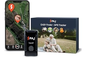 PAJ GPS Easy Finder 4G - GPS-Tracker für Kinder, Senioren & Demenz - Sprachnachrichten - Echtzeit-Ortungsgerät mit SOS-Notrufknopf - bis zu 14 Tage Akkulaufzeit - Mini GPS Tracker