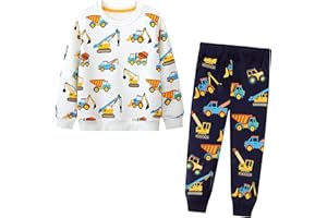 FILOWA Dres treningowy, chłopięcy, dres sportowy dla dzieci, strój do joggingu, bawełna, kreskówka, nadruk zwierzęcy, swetry, bluzy, spodnie, zestawy odzieży, uniseks, wiek 2-7 lat, rozm. 92-122