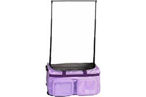 Kendall Country Dance Bag with Garment Rack – Collapsible Costume Rolling Duffel Bag with Wheels for Competition, Shows, Performances, Travel and More 28 inch luggage, Lilac Purple, 71.12 cm, Rolling