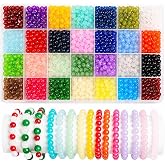 Beads for Bracelet Making Glass Beads Beads Beads 6mm | Crystal for Bracelets Beads Bracelet Kit Beads for DIY Bracelets Neck