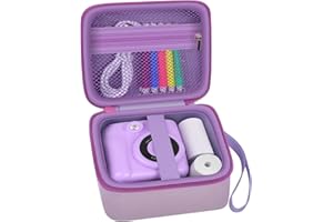 PAIYULE Kinder Kamera Tasche für CalineGam für HiMont für GREENKINDER für Hangrui Kinderkamera Sofortbildkamera Digital Videokameras Tasche für Mädchen Kamera Und Print Papier (Nur Box) (Purple)