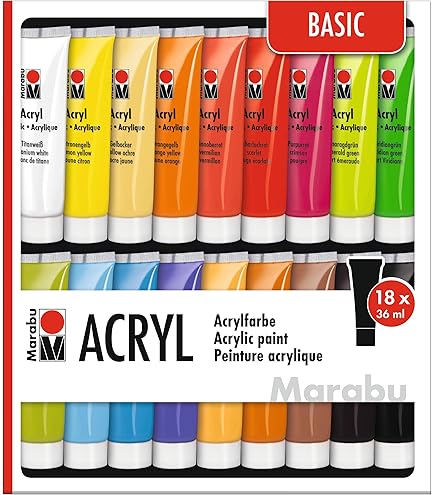 Bastelzone Acrylverfset Veelzijdige & Sterk Gepigmenteerde Verf Voor Hobby En Kunstenaars Op Waterbasis Dekkend Helder Klaar Gebruik Vegan 6 Neon Kleuren X 60 Ml 3363491202