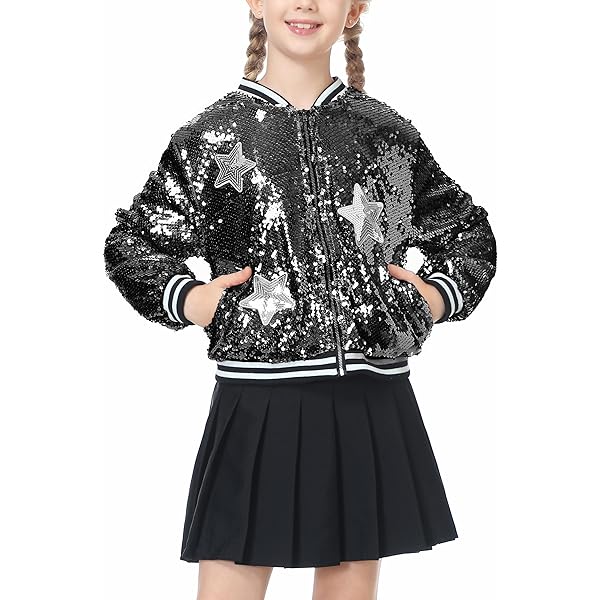 Tuta Gold Giacca Da Bomber Con Paillettes Femminile, Tunica Casual