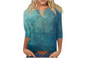 SCBFDI Going Out Tops for Women UK, Womens 3/4 Sleeve T Shirts Solid Color Casual Undershirts Modern Flowy and Comfort Draped Sleeve Dolman Top S-3Xl