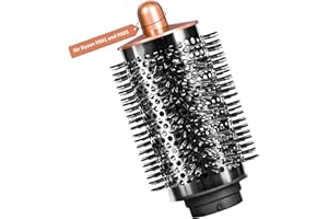 ZITFRI Ulepszona, duża, okrągła szczotka do włosów Dyson do nakładek Airwrap HS01 HS05, szczotka do włosów obwisłych i płaskich, złota