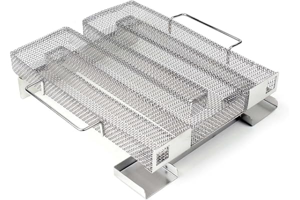 Wiltec Générateur de fumée froide 22,5x22,5x5,5cm r Acier fin Serpentin Fumoi Fumaison Accessoires BBQ Smoker Viande Légumes Poisson Saumon