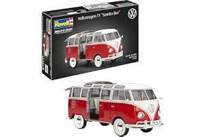 Revell 7399 Volkswagen 07399 VW T1 Samba Bus bilmodell byggsats 1:24, röd