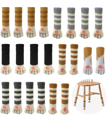 20 Pezzi Gommini Per Sedie, Tappi Piedini Per Sedie Silicone Per Proteggere I Pavimenti Da