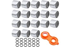 TXErfolg 18 Stück Strahlregler Luftsprudler M22 Innengewinde Mischdüse antibakterieller Wassersparer für Wasserhahn mit Edelstahl Filter und Mischdüsenschlüssel für Küche Bad