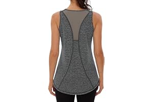 Wayleb Damskie podkoszulki sportowe do jogi sportowy podkoszulek bez rękawów siatkowy tank top do biegania fitness siłownia funkcjonalna odzież S-3XL