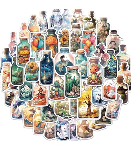 50 Hexen Aufkleber Vintage - Wasserdichte Vinyl Sticker Für Laptop & Mehr