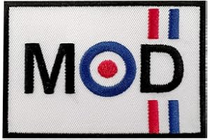 ELLU MOD Patch - Parche bordado para coser o planchar en chaqueta, scooter, ciclomotor, motocicleta, bolsa