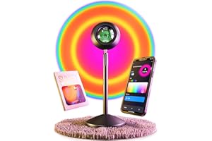 HEYLED® Sunset Lamp mit Smart Home Integration und App Steuerung - Inkl. EBOOK - LED Sunset Lampe für ein angenehmes Sonnenlicht (mit Alexa und Hey Google Sprachsteuerung)