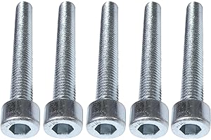 AERZETIX - C57540 - Set di 5 pezzi - Bulloni M8x60 - con testa esagonale interna - Ø8x60mm - DIN 912 - classe 8.8 - acciaio zincato - fai da te - attrezzo di montaggio/ferramenta