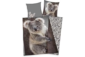 Klaus Herding GmbH komplet pościeli z koala 135 x 200 cm 80 x 80 cm 100% bawełna