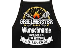 Shirtoo Grillschürze Personalisiert - 'Hier Grillt Wunschname Höchstpersönlich'