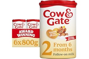 Cow & Gate 2 Follow On Baby Milk Powder Formula, 6-12 Months, 800g (Pack of 6)