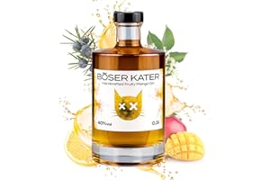 ‎BÖSER KATER BÖSER KATER Fruity Mango Gin | Perfekt als Gin Tonic Cocktail | Fruchtiger Mango Geschmack | perfekte Geschenkidee | Kleine Auflage | Handgemacht | 0,5l 40% Vol.