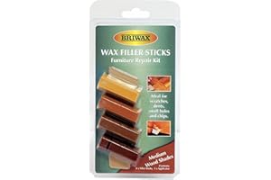 Briwax Filler Sticks Medium – Quick Wood Repair for Scratches, Cracks & Nail Holes | Assorted Shades