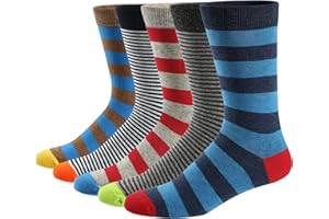 Ueither Calze da Uomo Coloratissimi in Cotone Stilisti Calzini Fantasia dal Design Comodo