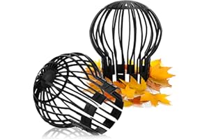 com-four® 2x Dachrinnenschutz für Fallrohre - Laubschutz für Rohre von 5-11 cm Ø - Blättersieb gegen Verstopfung - Laubfang für Blätter und Äste - Fallrohrschutz (Set 5 - Fallrohrschutz 2x)