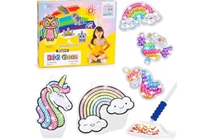 Dikence Einhorn Geschenke Für Mädchen 5-6-7-8 Jahre: Diamant Painting Sticker Diamond Painting Bilder Kinder Bastelset Geschenkideen Basteln Kindergeburtstag Spielzeug Ab 4 5 6 7 8 10 Jahre Mädchen