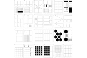 SUNNY STREAK Speedy Spreads Journal Stencils (All Layouts Bundle) - x24 Planner Stencils for A5 Bullet Dot Grid Journals - Weekly and Monthly Calendars and Habit Tracker Stencils