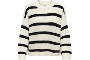 JdY Damen gestreifter Grobstrick-Pullover JDYJusty Pulli mit Streifen