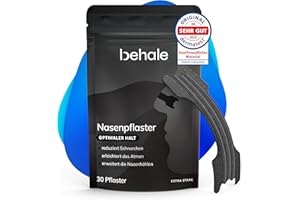 Behale Nasenpflaster besser atmen – 30er Vorteilspack | Dermatologisch geprüft | Sofort frei durchatmen im Schlaf & beim Sport | Anti-Schnarch Nasenstrips | Extra stark & hautfreundlich, Nose Strips