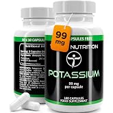 Potassium Capsules 99mg - 100 Fast Disintegrating Capsules, Each with 99mg of Potassium Powder Gluconate Pure Supplement (Pot