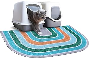 BeBeJoJo Alfombra Gatos Arenero, Alfombrilla Arenero Gato, Impermeable, Resistente a la Orina, Lavable, Antideslizante Tapete Areia Gatos