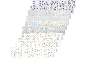Jaimela 50 Hojas Pegatinas Uñas Decorativas, Nail Art Stickers, Decorativa Etiqueta Adhesivos para Decoraciones de Uñas de Bricolaje, Elegante Estampado de Fores Decoracion, 0.03 kilograms